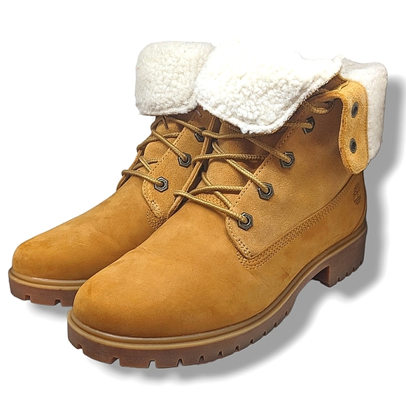 Timberland Shoes - Timberland | Jayne Waterproof Wheat Suede Sherpa Lined Boots Women's Size 8.5